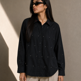 THE BEAD SHIRT - TAMA BLACK