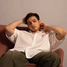 The Textured Pure White Colour Shirt