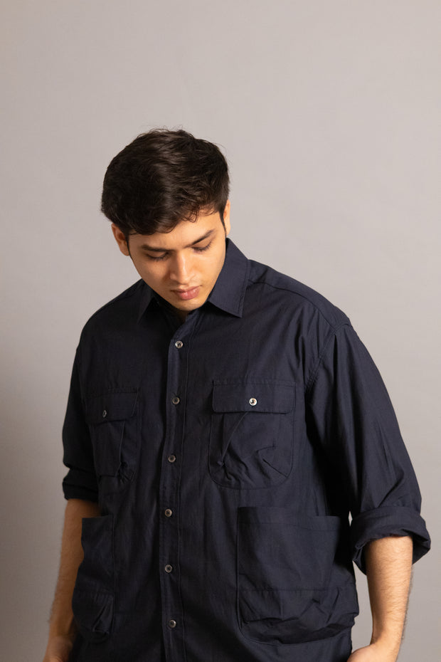 THE FIELD SHIRT - NOHARA NAVY