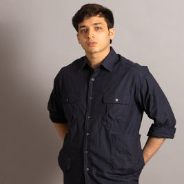 THE CARGO SHIRT - NOHARA NAVY