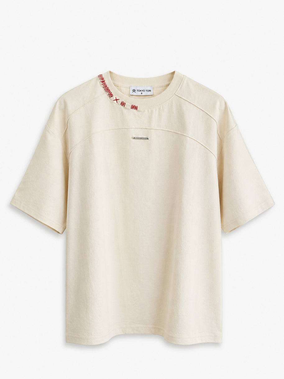 THE STITCH TEE — NUI CREAM