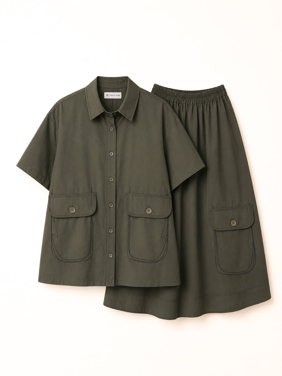 Green Co-ord Set Top