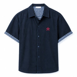 THE CAMP SHIRT — KIRI NAVY BLUE