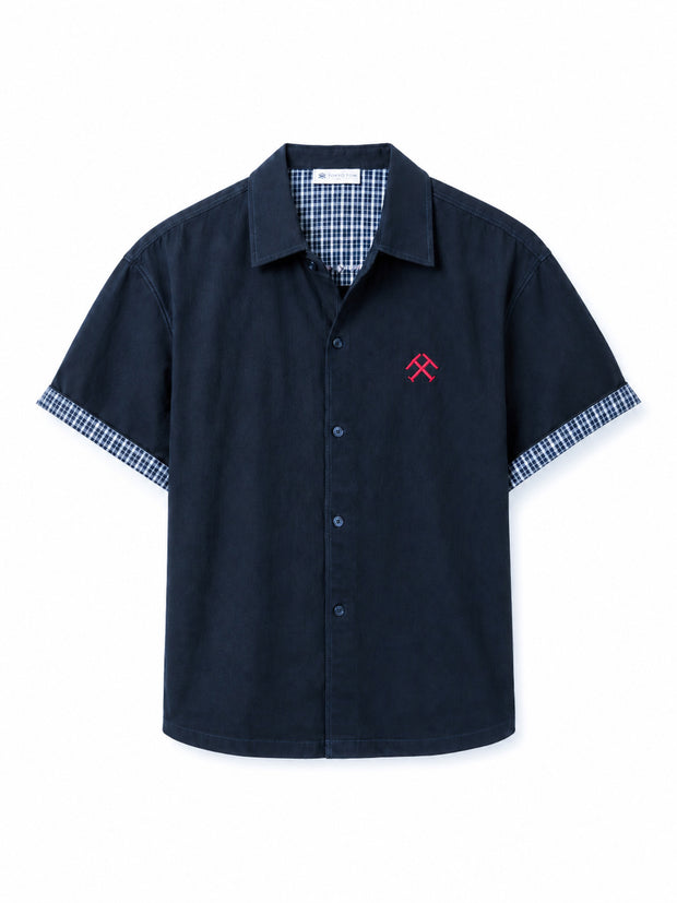 THE CAMP SHIRT — KIRI NAVY BLUE