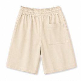 Cotton Linen Blend Apricot Colour Shorts