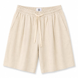 Cotton Linen Blend Apricot Colour Shorts