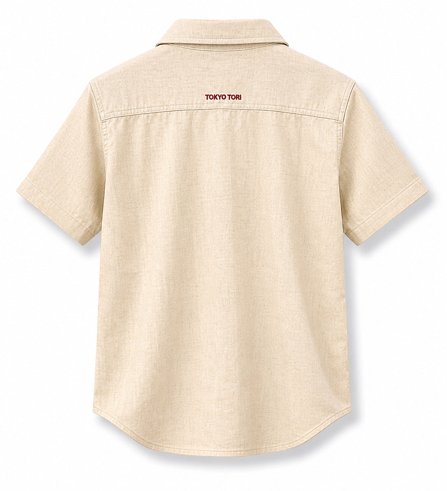 Cotton Linen Blend Apricot Colour Shirt