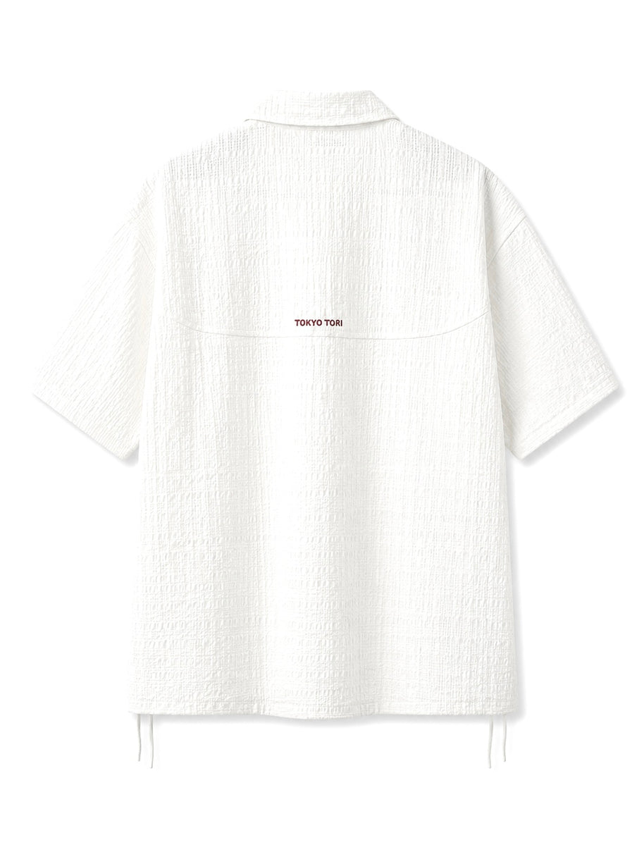 The Textured Pure White Colour Shirt