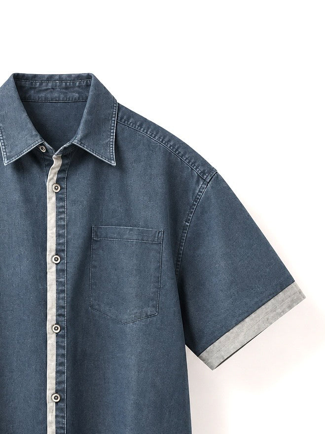 THE DENIM SHIRT — MORI · Blue