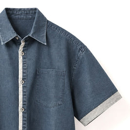 THE DENIM SHIRT — MORI · Blue