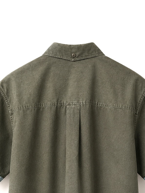 THE DENIM SHIRT — MORI · OLIVE