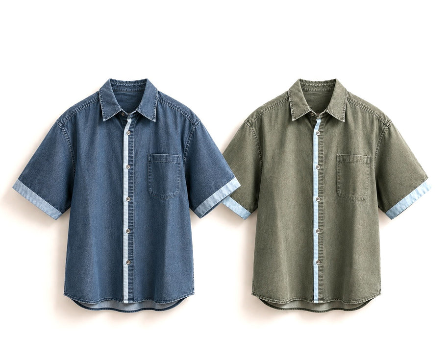 THE DENIM SHIRT — MORI · Blue