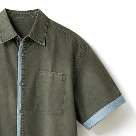THE DENIM SHIRT — MORI · OLIVE