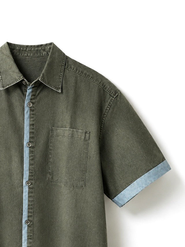 THE DENIM SHIRT — MORI · OLIVE