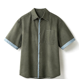 THE DENIM SHIRT — MORI · OLIVE