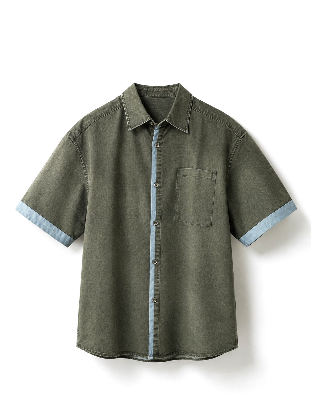 THE DENIM SHIRT — MORI · OLIVE