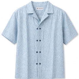 THE DOUBLE BUTTON SHIRT — NAMI · Sky Blue