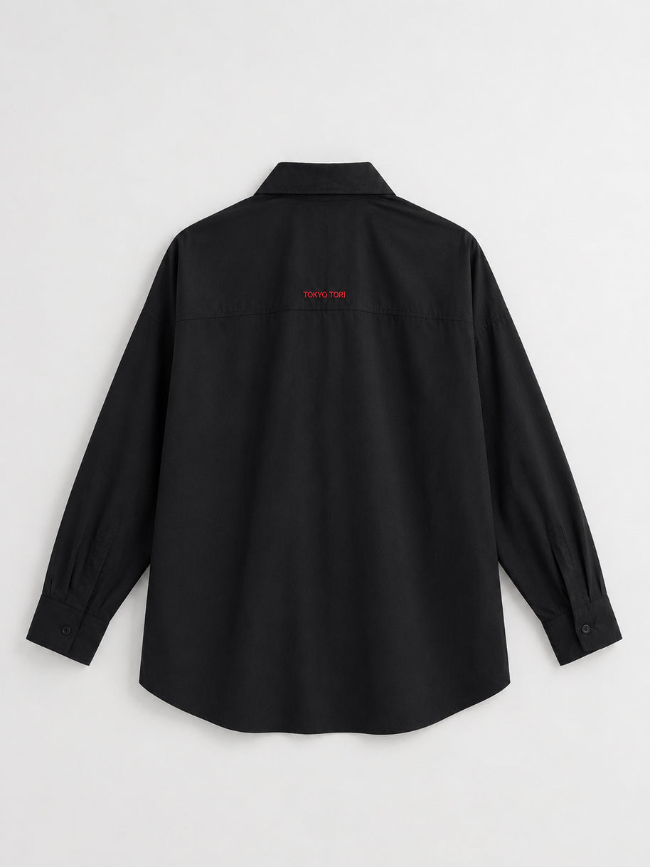 THE METAL BUTTON SHIRT — KANAGU · BLACK