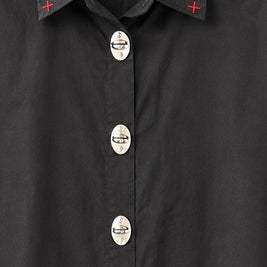 THE METAL BUTTON SHIRT — KANAGU · BLACK