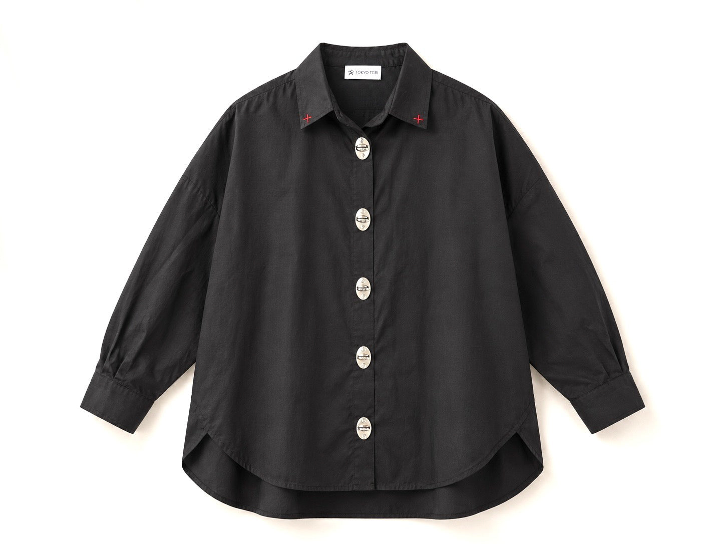THE METAL BUTTON SHIRT — KANAGU · BLACK
