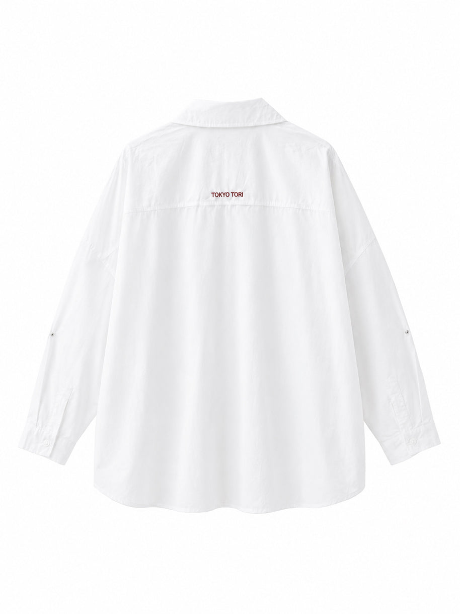 THE BEAD SHIRT - TAMA WHITE