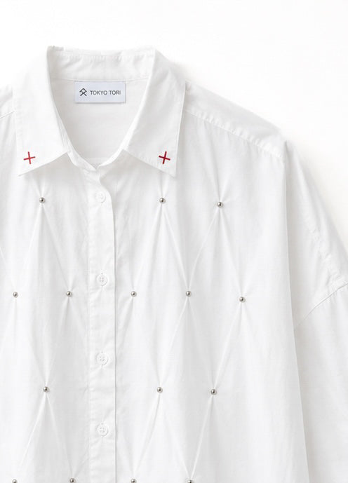 THE BEAD SHIRT — TAMA · WHITE