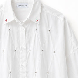THE BEAD SHIRT — TAMA · WHITE