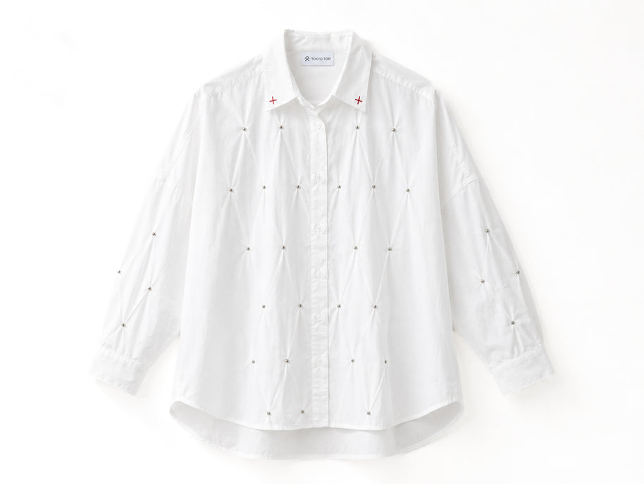 THE BEAD SHIRT — TAMA · WHITE