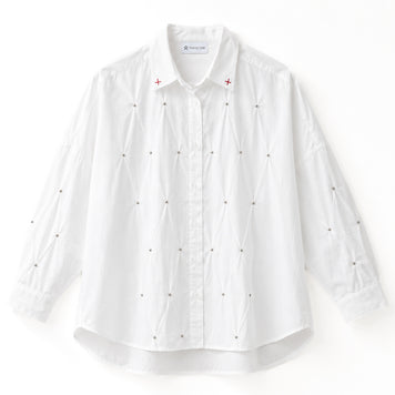 THE BEAD SHIRT — TAMA · WHITE
