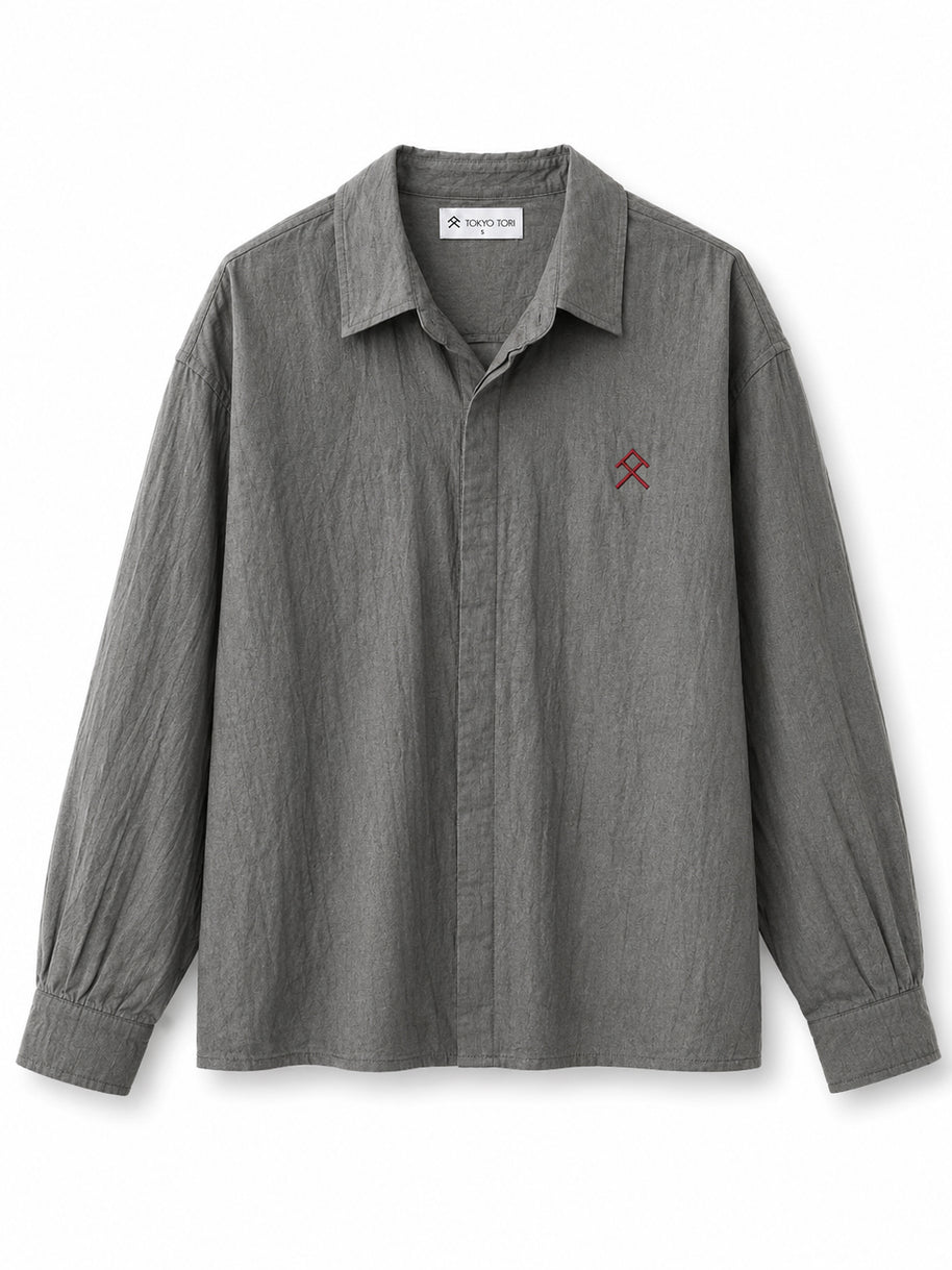 THE POPOVER SHIRT — SHIRO · Grey