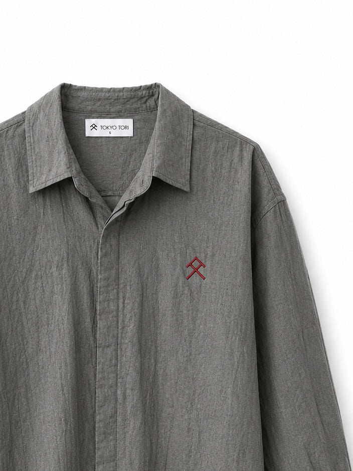 THE POPOVER SHIRT — SHIRO · Grey