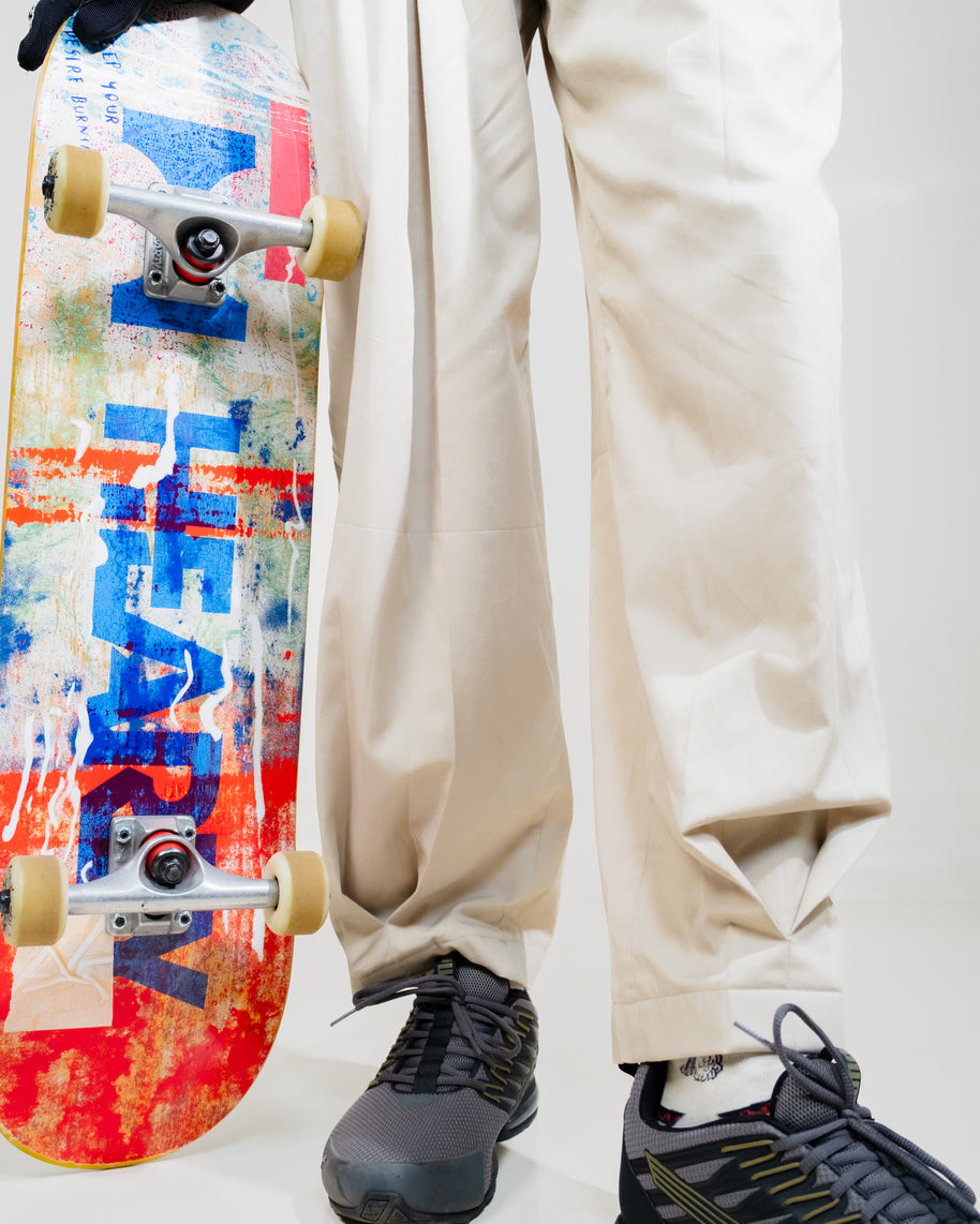 ARCHIVE PLEAT PANTS - SAND
