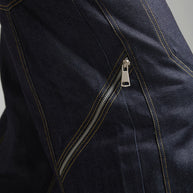 CONTRAST STITCH BAGGY JEANS - INDIGO BLUE