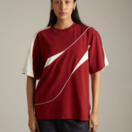 THE FIRST WAVE OVERSIZED TEE - DEEP RED
