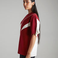 THE FIRST WAVE OVERSIZED TEE - DEEP RED