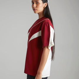 THE FIRST WAVE OVERSIZED TEE - DEEP RED Tokyo Tori oversized high GSM tshrits