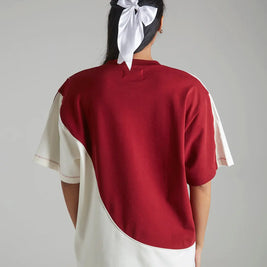 THE FIRST WAVE OVERSIZED TEE - DEEP RED Tokyo Tori oversized high GSM tshrits
