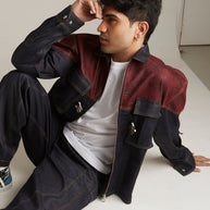 TWO TONED DENIM JACKET