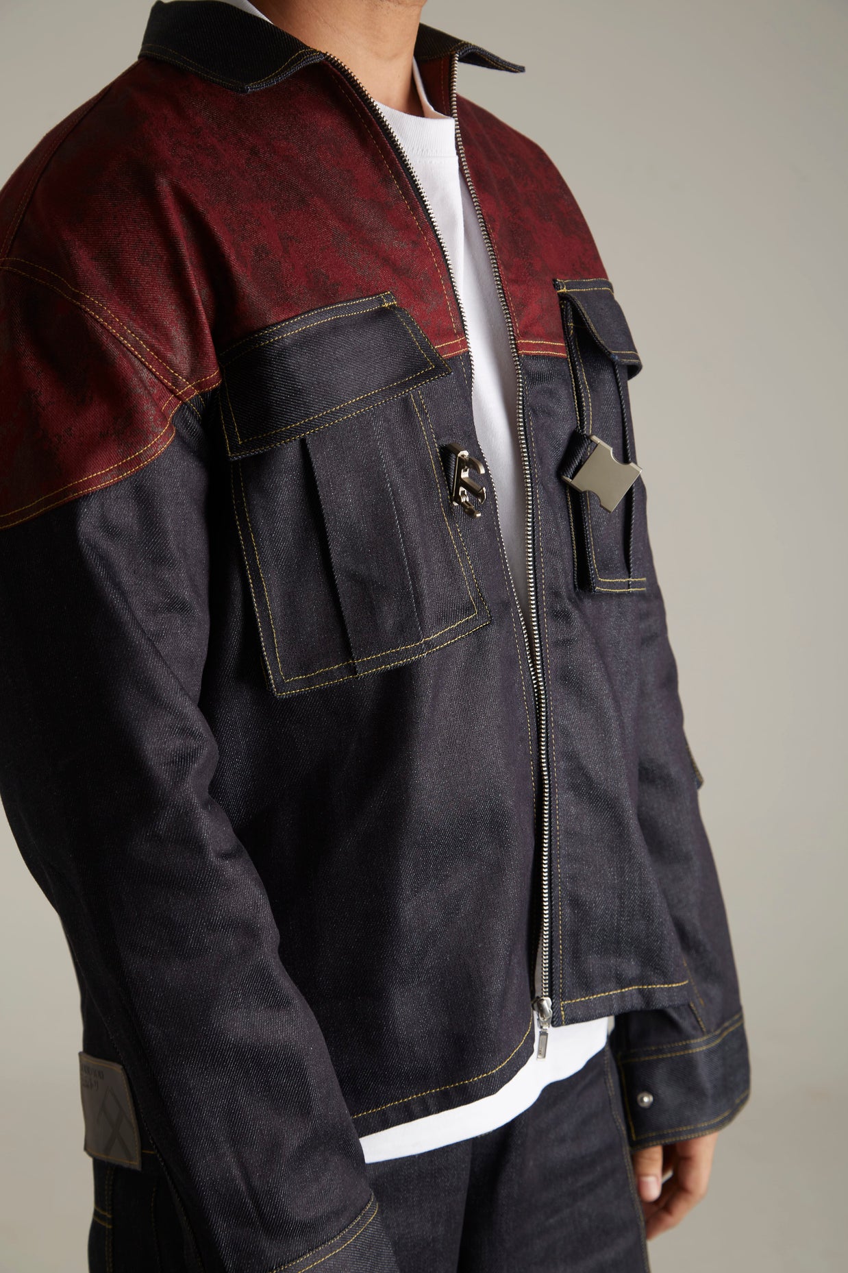 TWO TONED DENIM JACKET