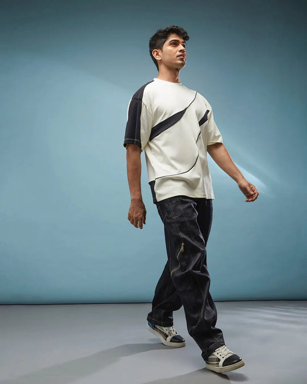 THE FIRST WAVE OVERSIZED TEE - OFF WHITE Tokyo Tori oversized high GSM T-shirt