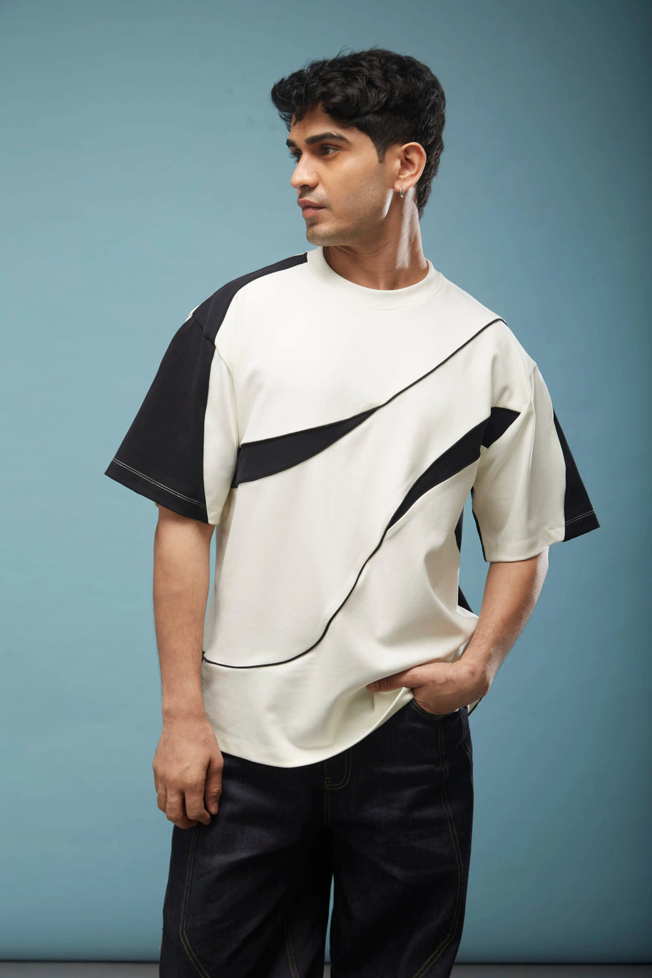 THE FIRST WAVE OVERSIZED TEE - OFF WHITE Tokyo Tori oversized high GSM T-shirt