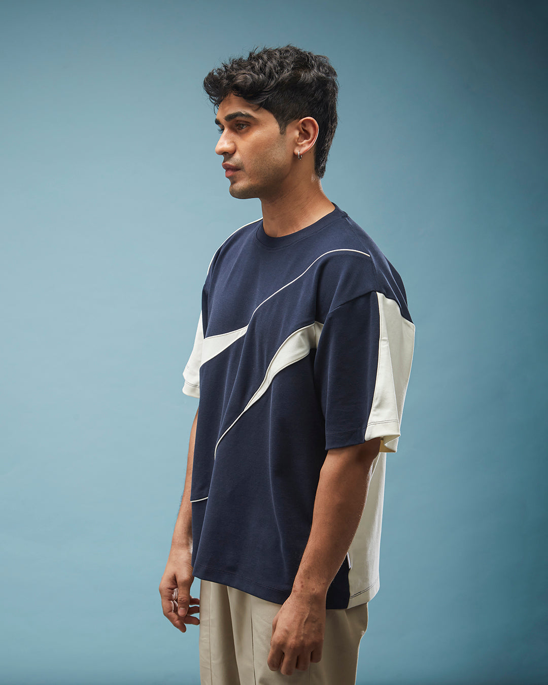 THE FIRST WAVE OVERSIZED TEE - NAVY BLUE