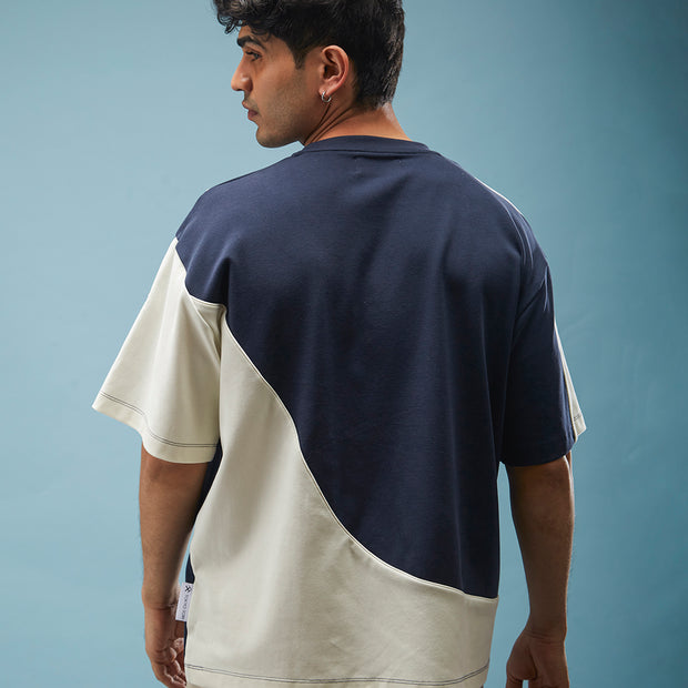 THE FIRST WAVE OVERSIZED TEE - NAVY BLUE