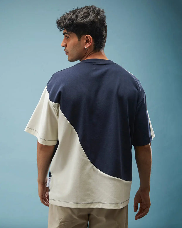 THE FIRST WAVE OVERSIZED TEE - NAVY BLUE Tokyo Tori oversized high GSM T-shirt