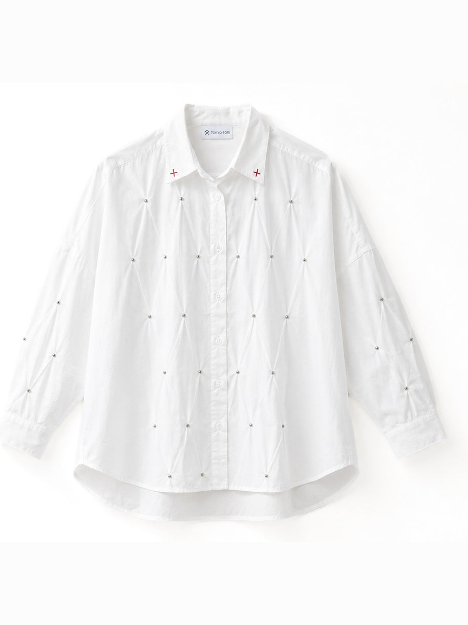 THE BEAD SHIRT - TAMA WHITE