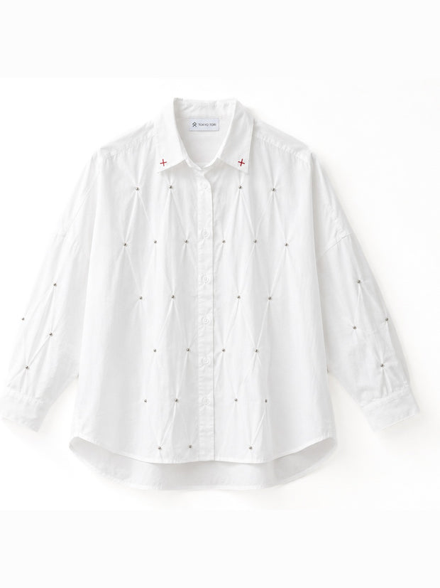 THE BEAD SHIRT - TAMA WHITE