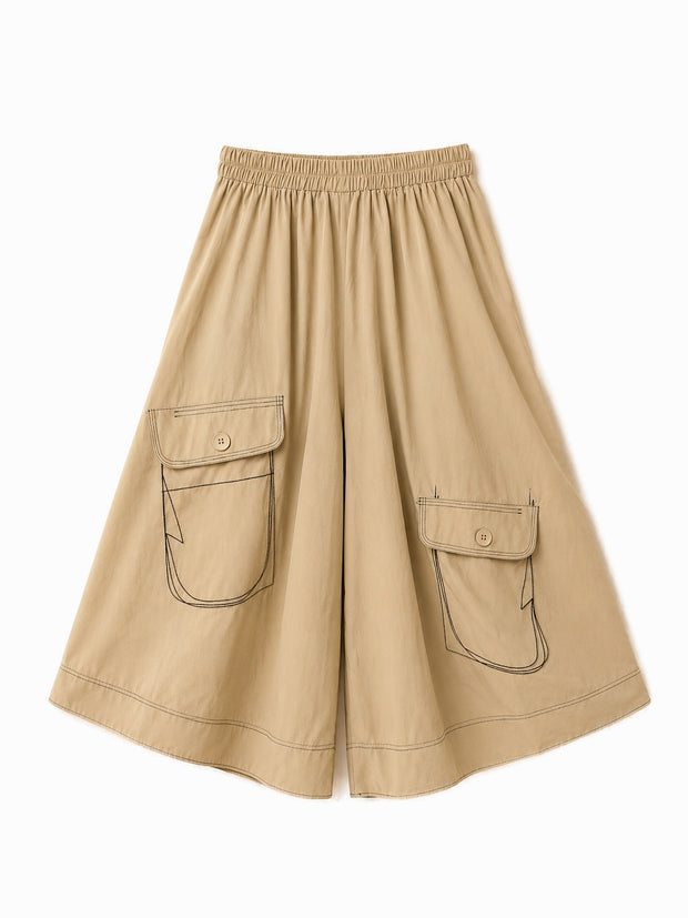 JAPANESE CO-ORD SET CULOTTES BROWN