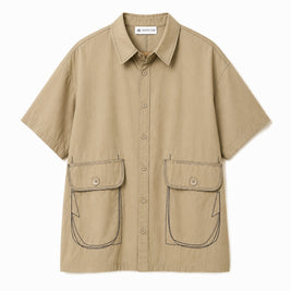 JAPANESE CO-ORD SET SHIRT BROWN