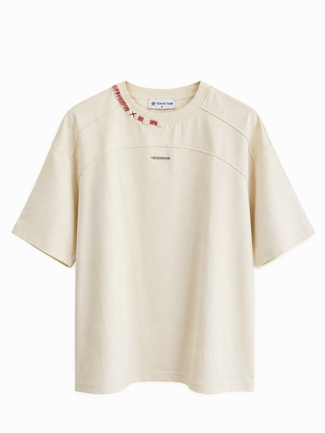 THE SASHIKO STITCH TEE  — NUI CREAM