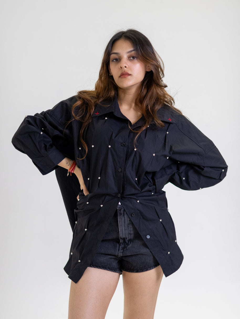 THE BEAD SHIRT - TAMA BLACK